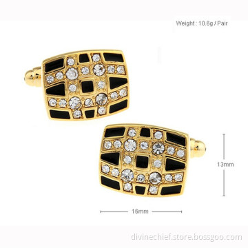 Golden Plated High End Metal Cufflinks For Man's Suit Shirt